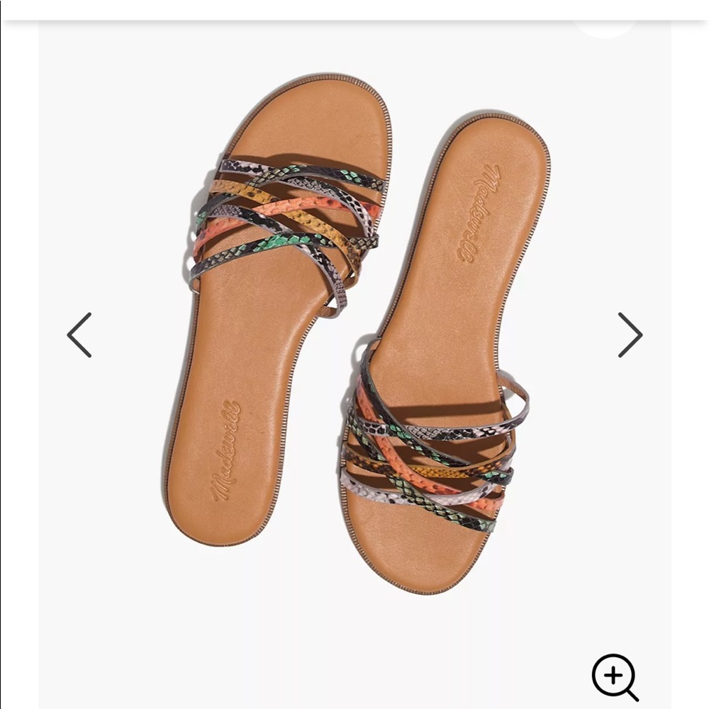 NWT NIB Madewell Crisscross slide sandals size 7